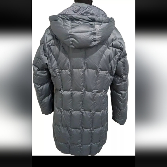 Eddie Bauer Hooded Goose Down Parka Women's Large Puffer Jacket Aqua Blue - Picture 4 of 12